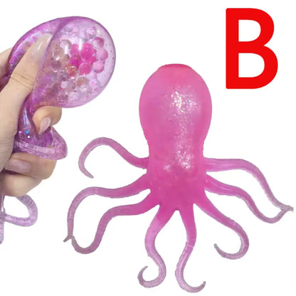 Glitter Octopus Squishy Stress Relief Toy