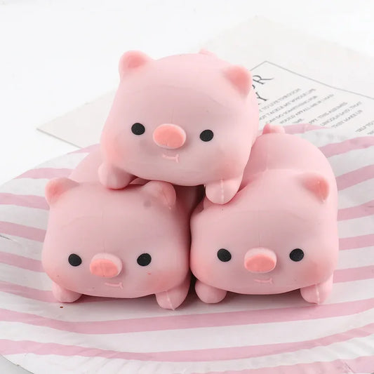 Pink Pig Mochi Squishy Stress Relief Toy