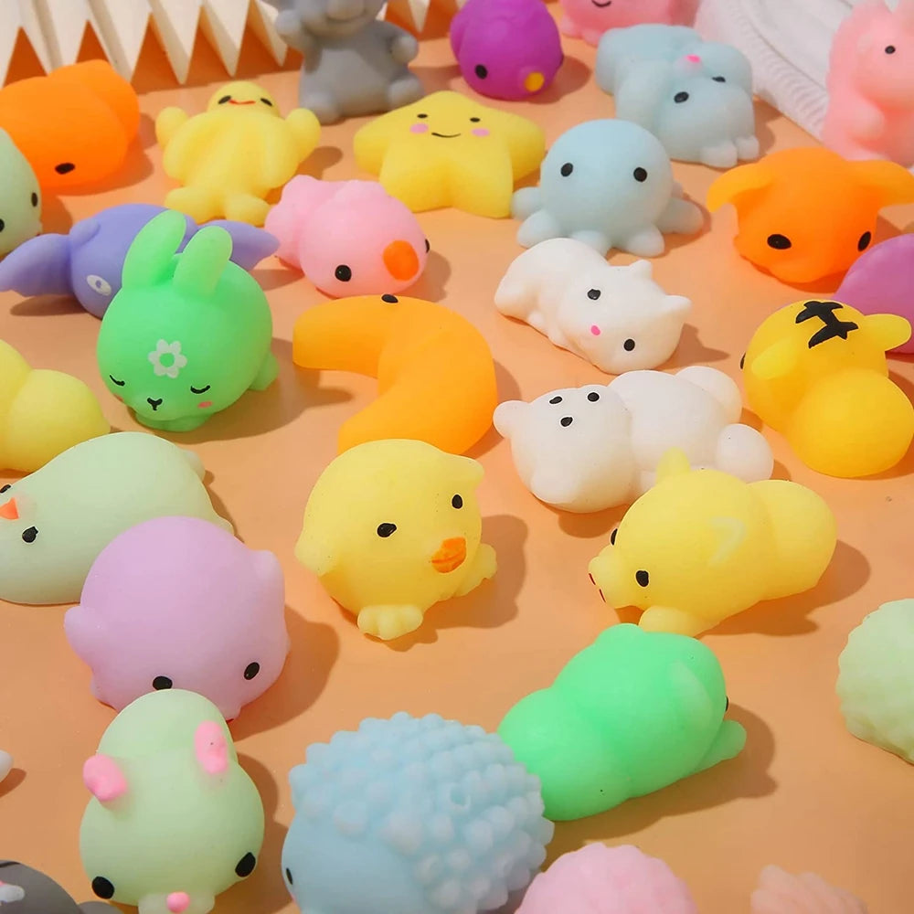 20-Piece Mini Animal Mochi Squishy Toy Set