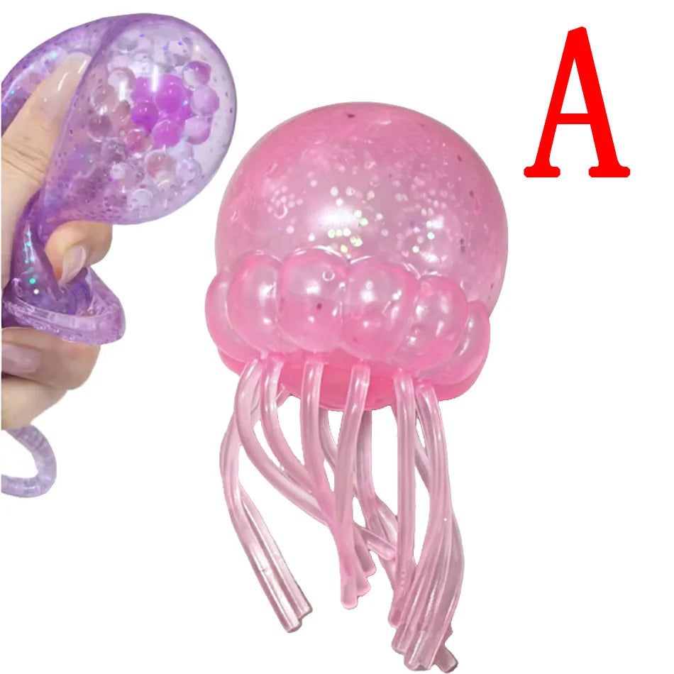 Glitter Octopus Squishy Stress Relief Toy
