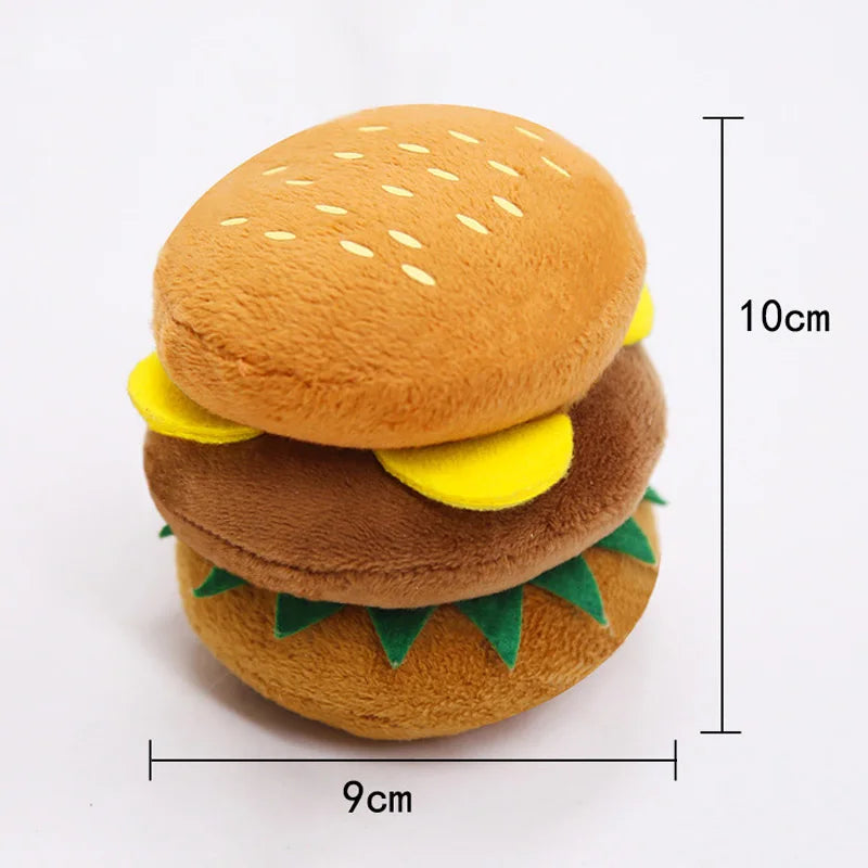 Burger &amp; Fries Plush Dog Toy