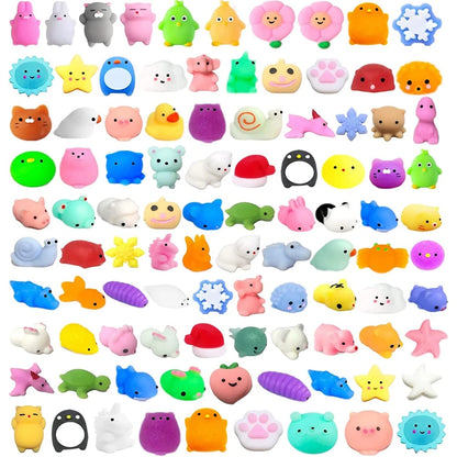 20-Piece Mini Animal Mochi Squishy Toy Set