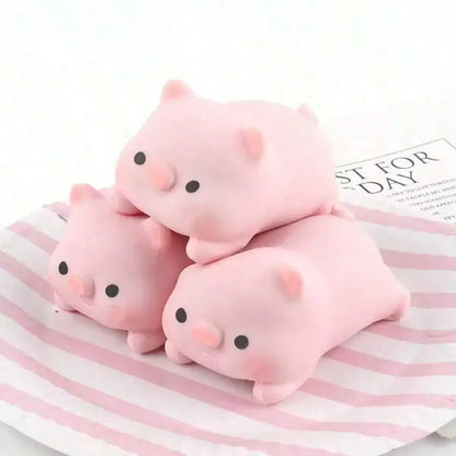 Pink Pig Mochi Squishy Stress Relief Toy