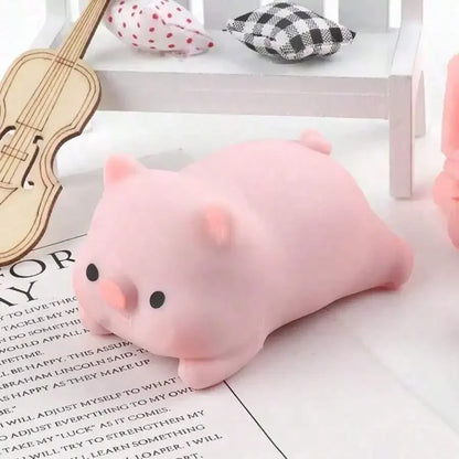 Pink Pig Mochi Squishy Stress Relief Toy