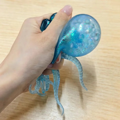 Glitter Octopus Squishy Stress Relief Toy