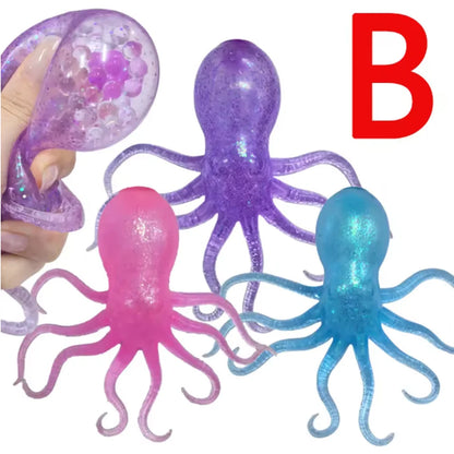 Glitter Octopus Squishy Stress Relief Toy